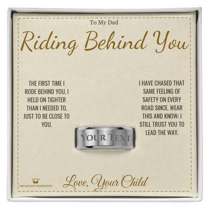 Add a name to this engraved men's ring - gift for dad