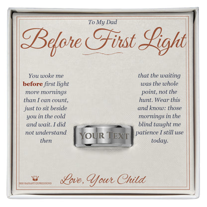 Add a name to this engraved men's ring - gift for dad