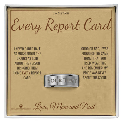 Engraved Engraved Men's Ring with message for son