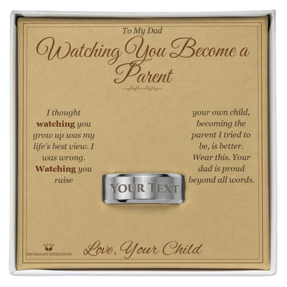 Engraved Engraved Men's Ring with message for dad