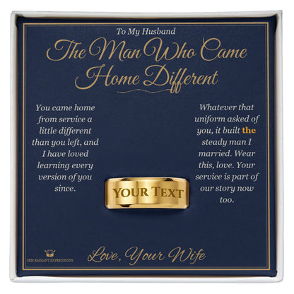 Engraved Men's Ring keepsake for husband