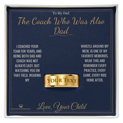 Thoughtful engraved men's ring gift for dad
