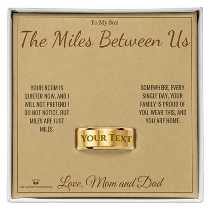 Engraved Men's Ring keepsake for son