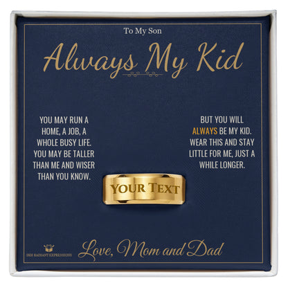 What does a Engraved Men's Ring mean - gift for son