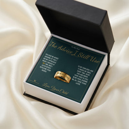 What does a Engraved Men's Ring mean - gift for dad