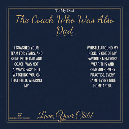The Coach Who Was Also Dad - a real story behind this engraved men's ring