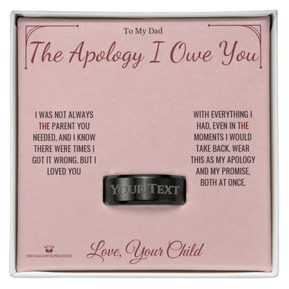 Engraved Men's Ring gift box, ready to give to dad
