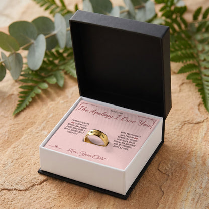 Thoughtful engraved men's ring gift for dad
