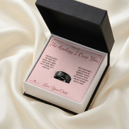The Apology I Owe You - a real story behind this engraved men's ring