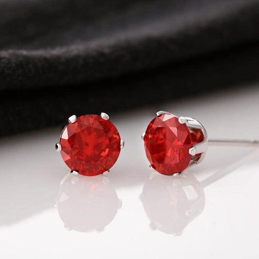 Red Cubic Zirconia Earrings - personalized keepsake gift
