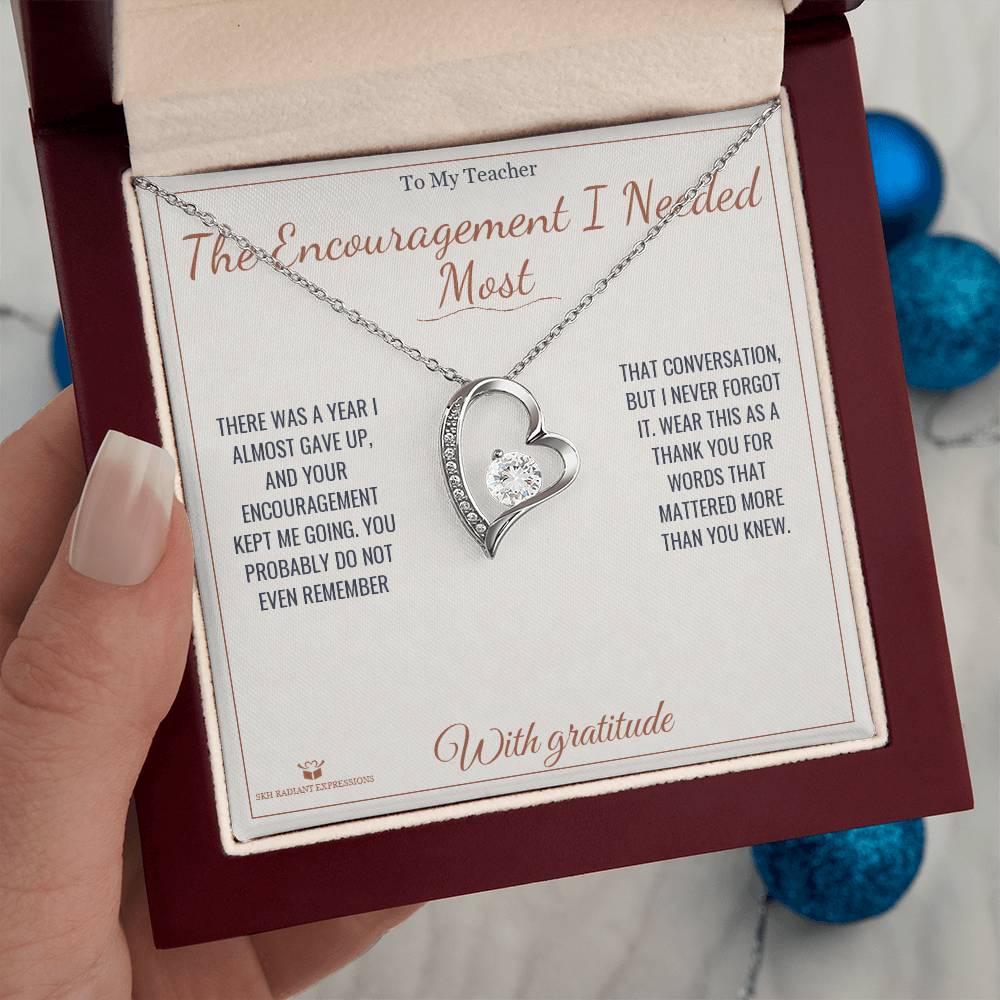 How to personalize a forever love necklace for teacher