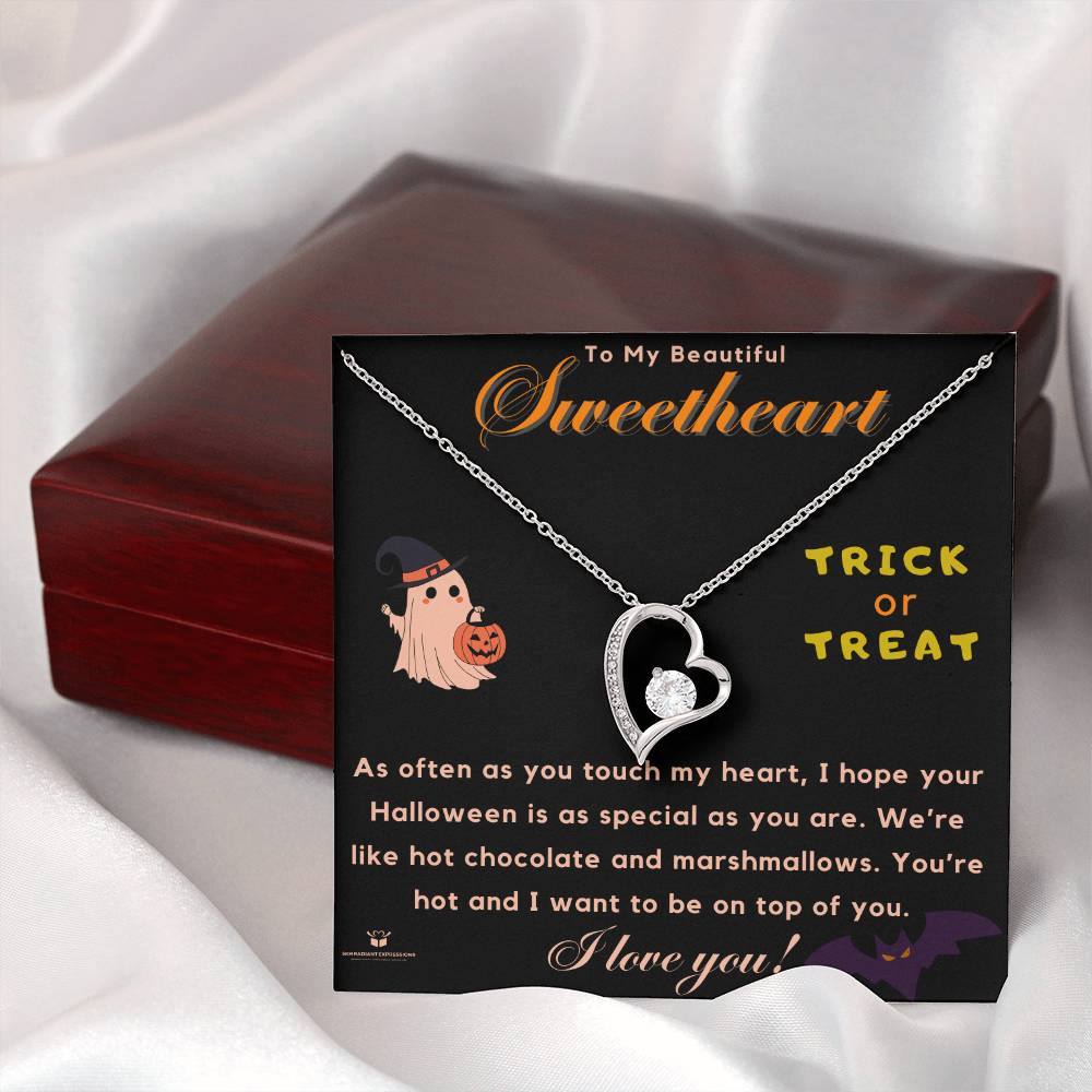 To My Sweetheart - Happy Halloween - Forever Love Necklace