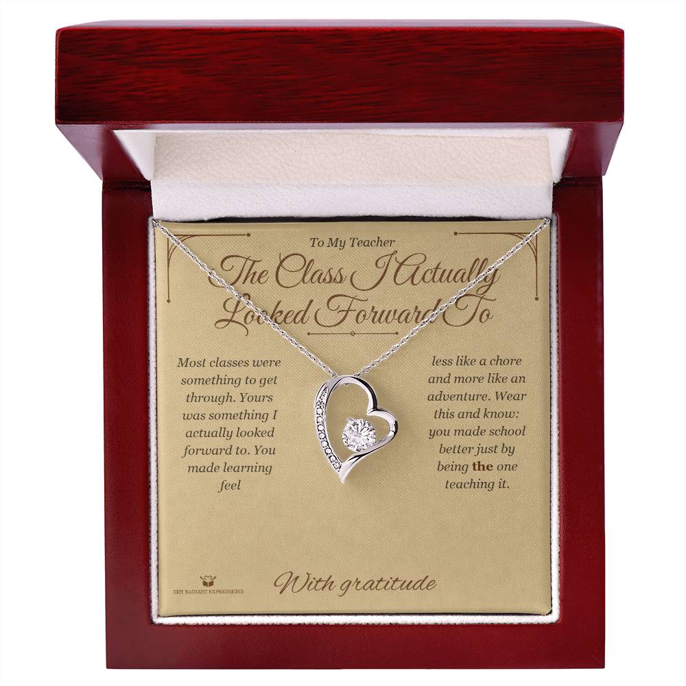 The Class I Actually Looked Forward To - a real story behind this forever love necklace