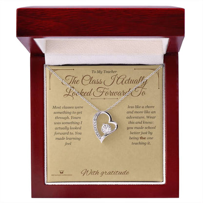 The Class I Actually Looked Forward To - a real story behind this forever love necklace