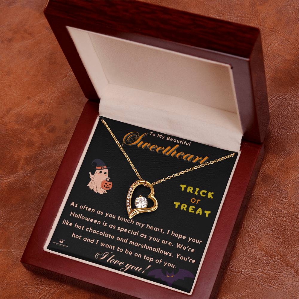 To My Sweetheart - Happy Halloween - Forever Love Necklace