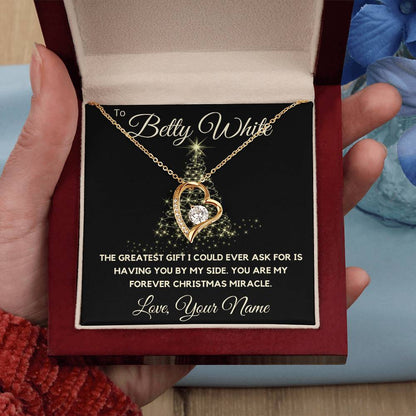Engraved Forever Love Necklace keepsake for wife