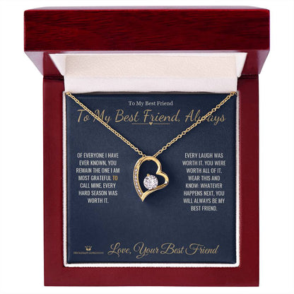 Thoughtful forever love necklace gift for best friend