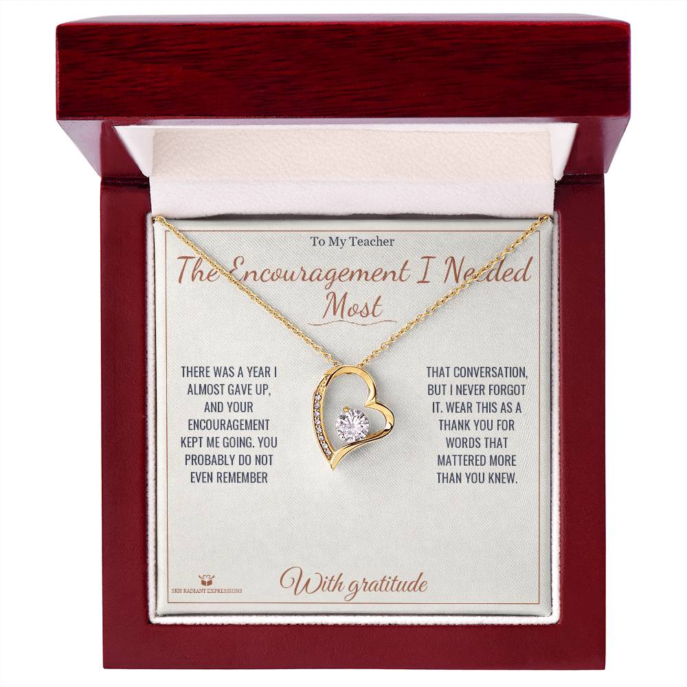 The Encouragement I Needed Most - a real story behind this forever love necklace