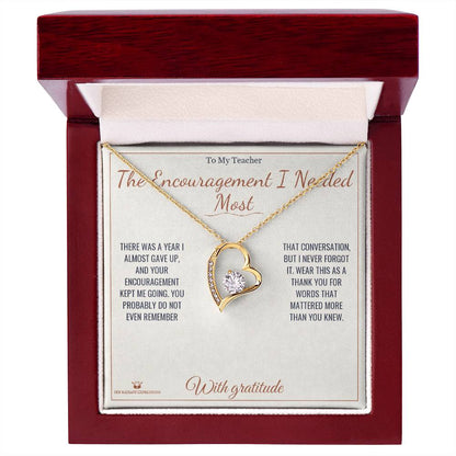 The Encouragement I Needed Most - a real story behind this forever love necklace