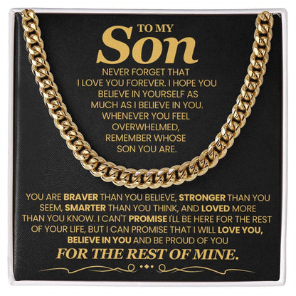 What does a Cuban Link Chain mean - gift for son