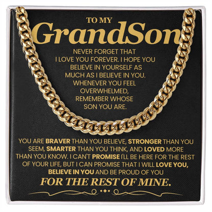 Sentimental grandson from grandparent gift, not generic