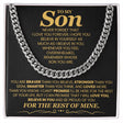 Personalized Cuban Link Chain for son