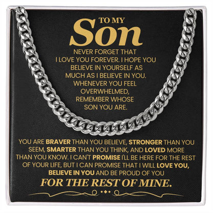 Personalized Cuban Link Chain for son