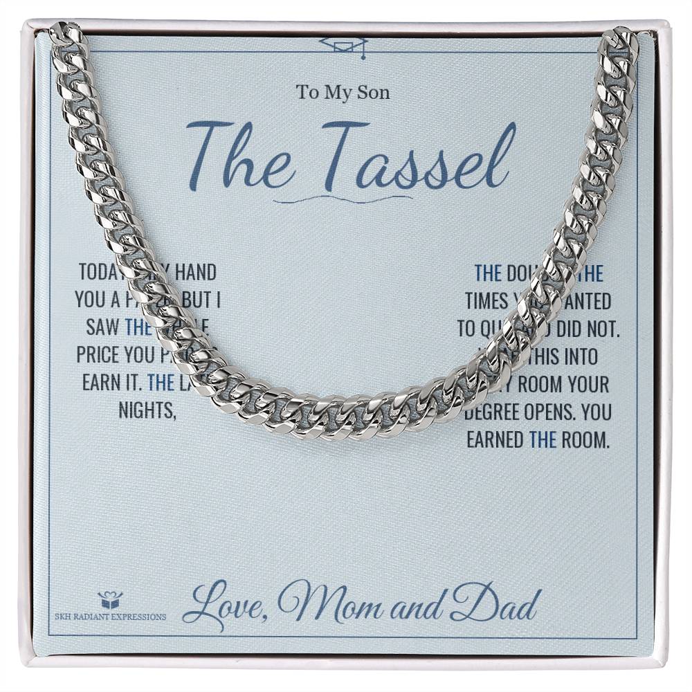 The Tassel - Cuban Link Chain for Son - personalized keepsake gift from SKH Radiant Expressions