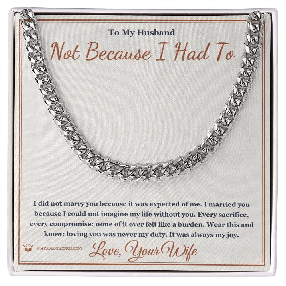 Personalized Cuban Link Chain for husband