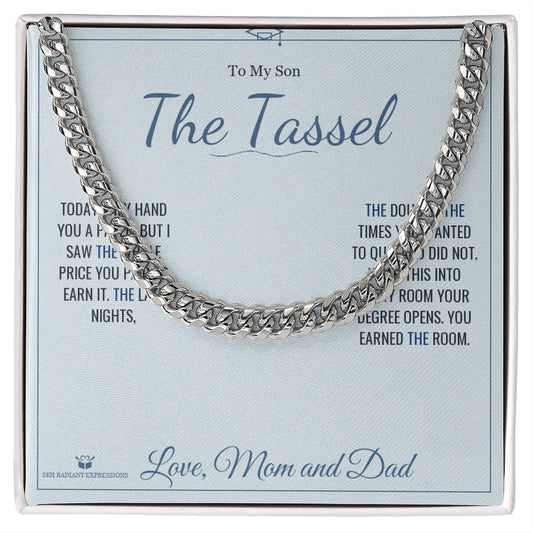 The Tassel - Cuban Link Chain for Son - personalized keepsake gift from SKH Radiant Expressions