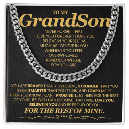 Personalized Beautiful Keepsake for Grandson from Grandparent for grandson from grandparent
