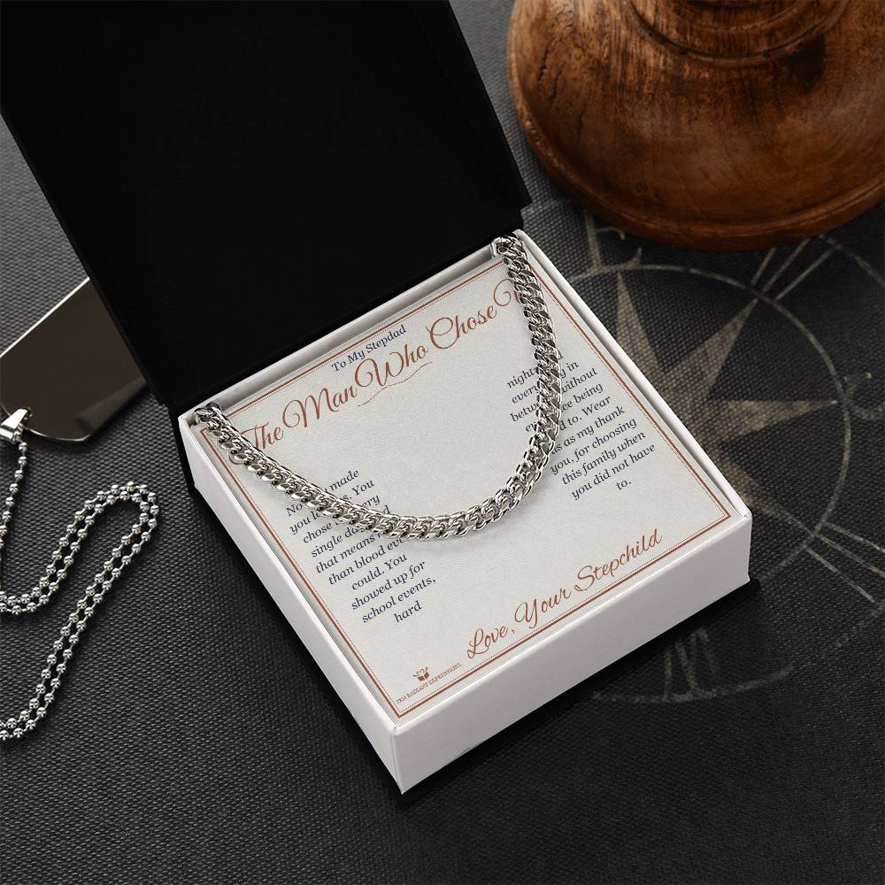 The Man Who Chose Us - Cuban Link Chain for Stepdad