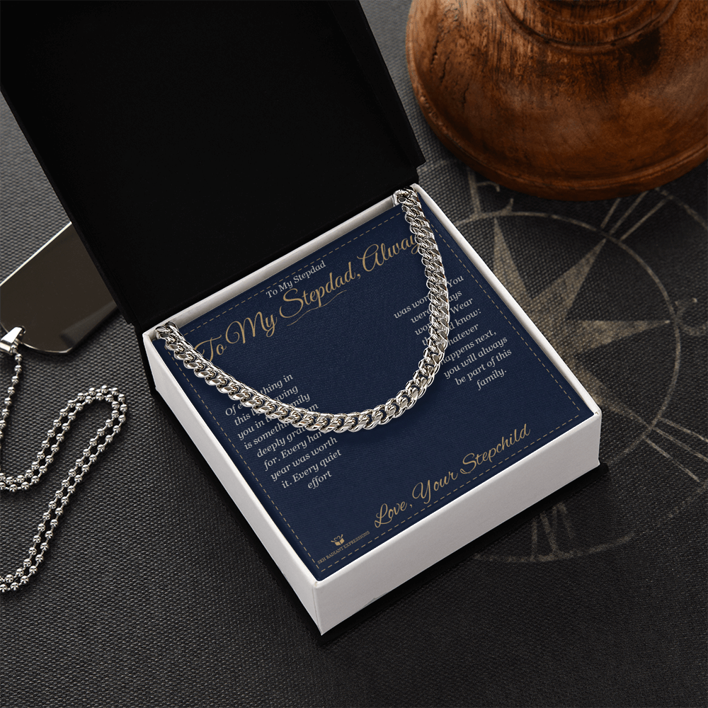 To My Stepdad, Always - Cuban Link Chain for Stepdad