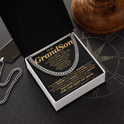 Engraved Beautiful Keepsake for Grandson from Grandparent with message for grandson from grandparent