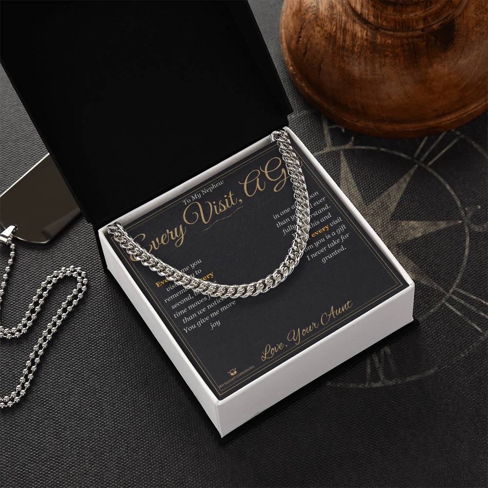 Every Visit, A Gift - Cuban Link Chain for Nephew