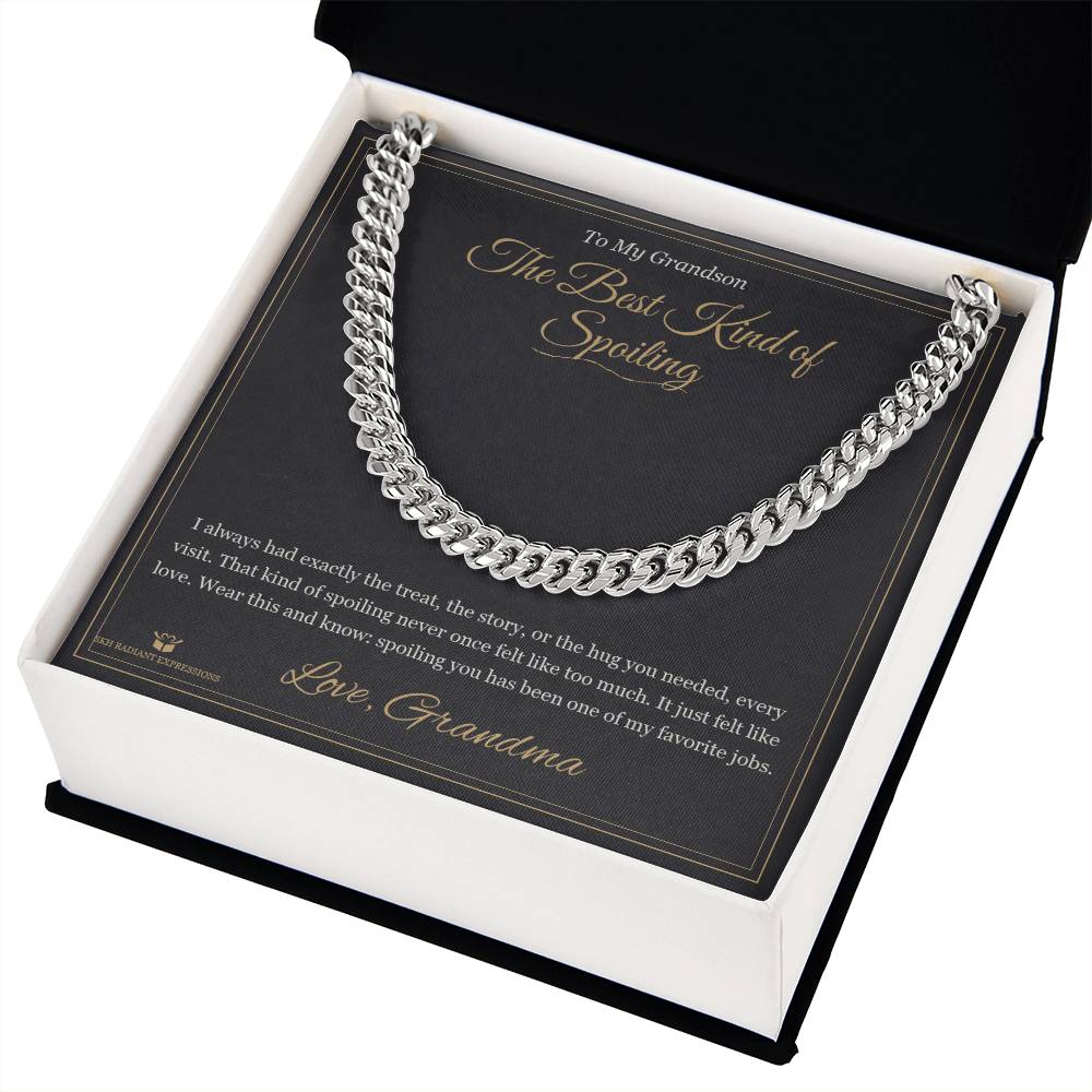 The Best Kind of Spoiling - Cuban Link Chain for Grandson