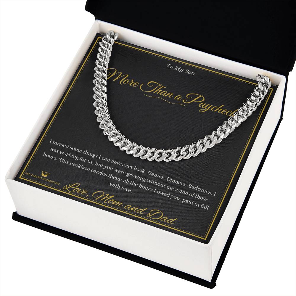 More Than a Paycheck - Cuban Link Chain for Son