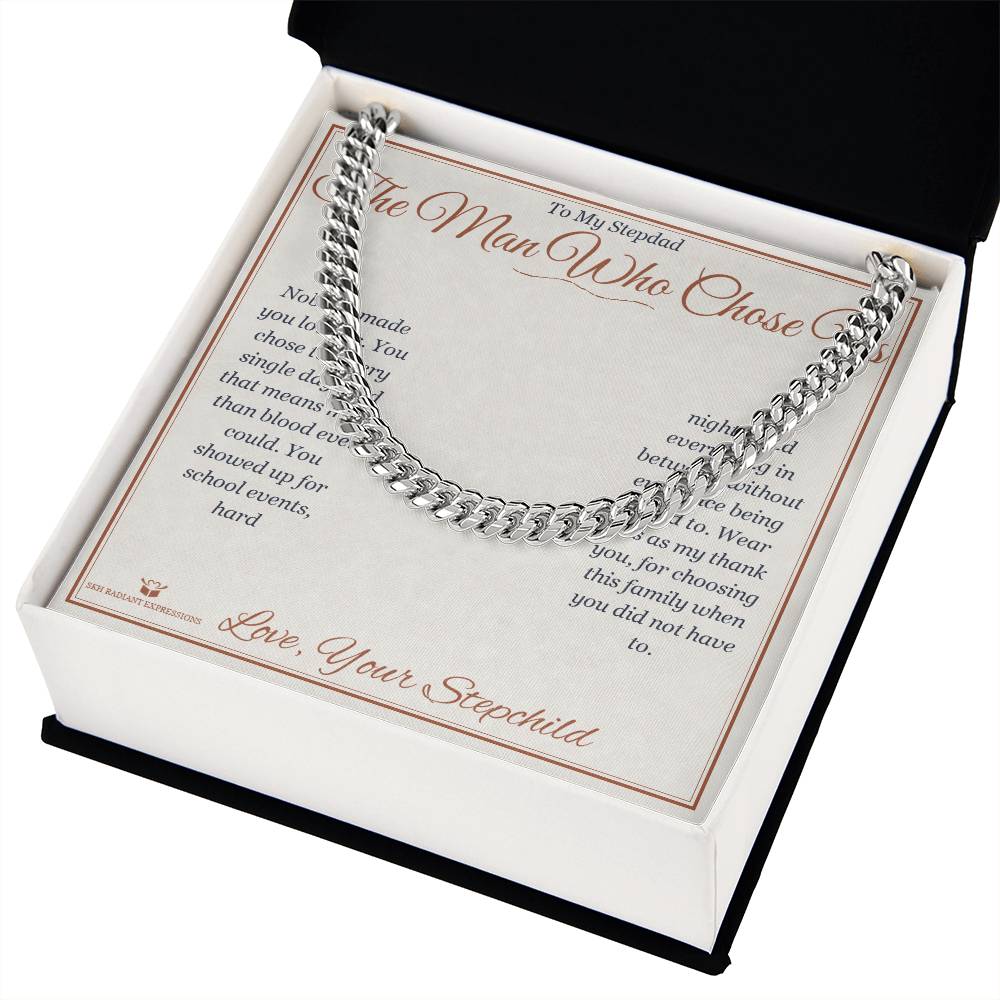 The Man Who Chose Us - Cuban Link Chain for Stepdad