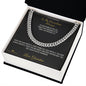 To My Grandson, Always - Cuban Link Chain for Grandson