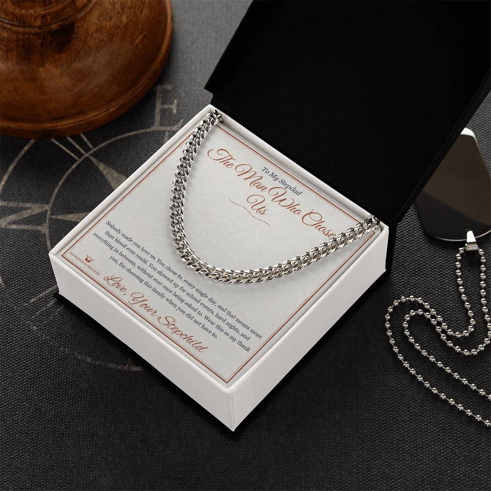 The Man Who Chose Us - Cuban Link Chain for Stepdad