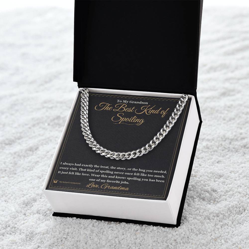 The Best Kind of Spoiling - Cuban Link Chain for Grandson