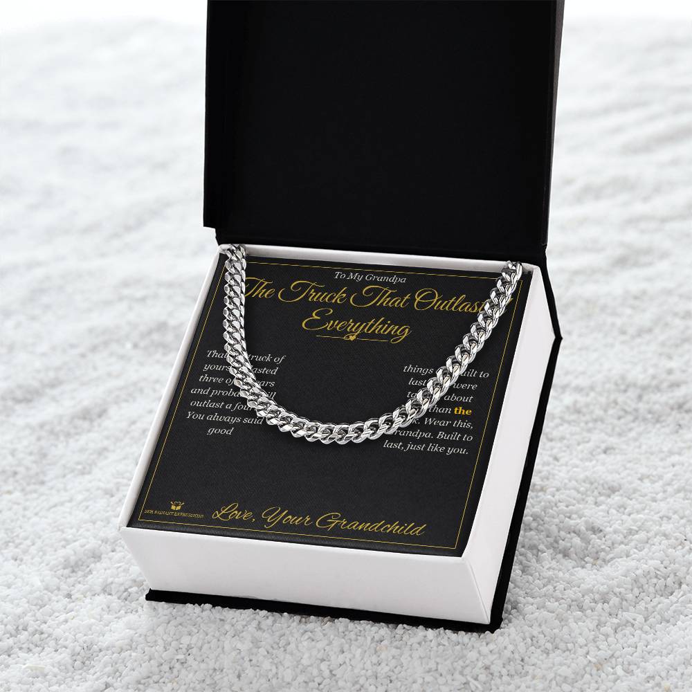 The Truck That Outlasted Everything - Cuban Link Chain for Grandfather - personalized keepsake gift from SKH Radiant Expressions