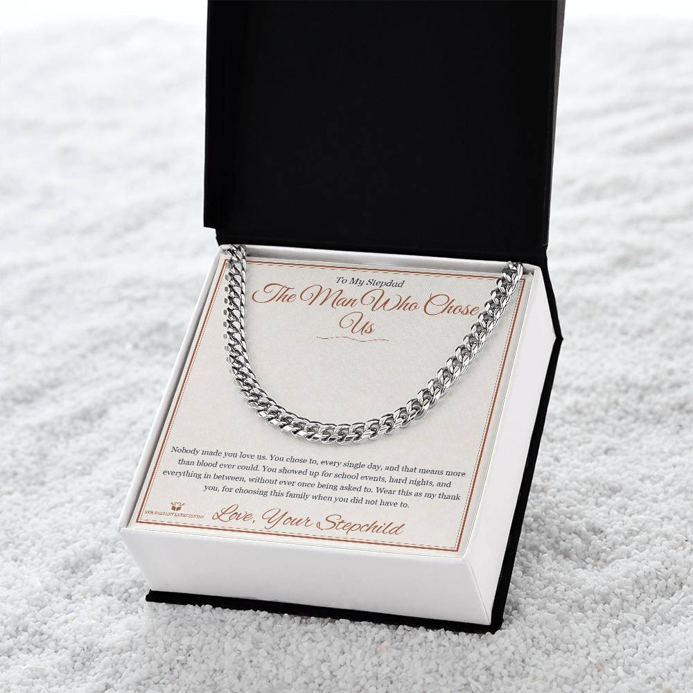 The Man Who Chose Us - Cuban Link Chain for Stepdad