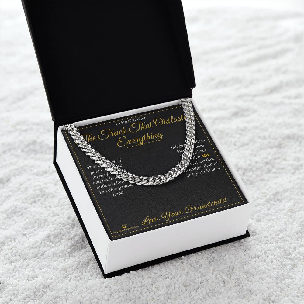 The Truck That Outlasted Everything - Cuban Link Chain for Grandfather - personalized keepsake gift from SKH Radiant Expressions
