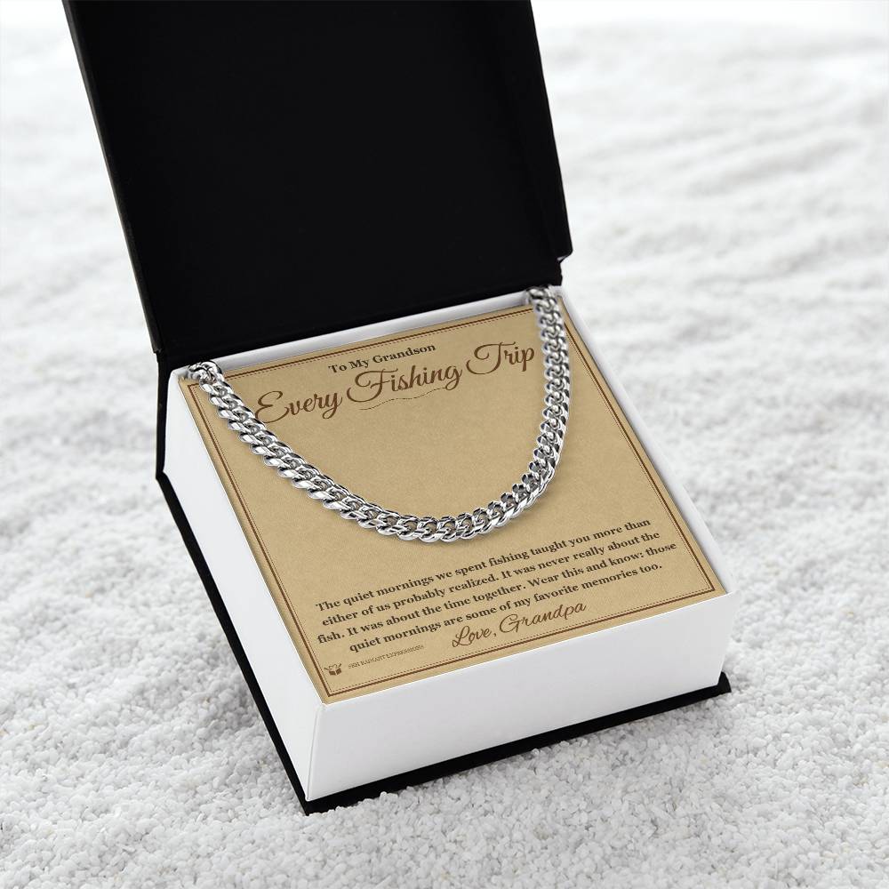 Every Fishing Trip - Cuban Link Chain for Grandson