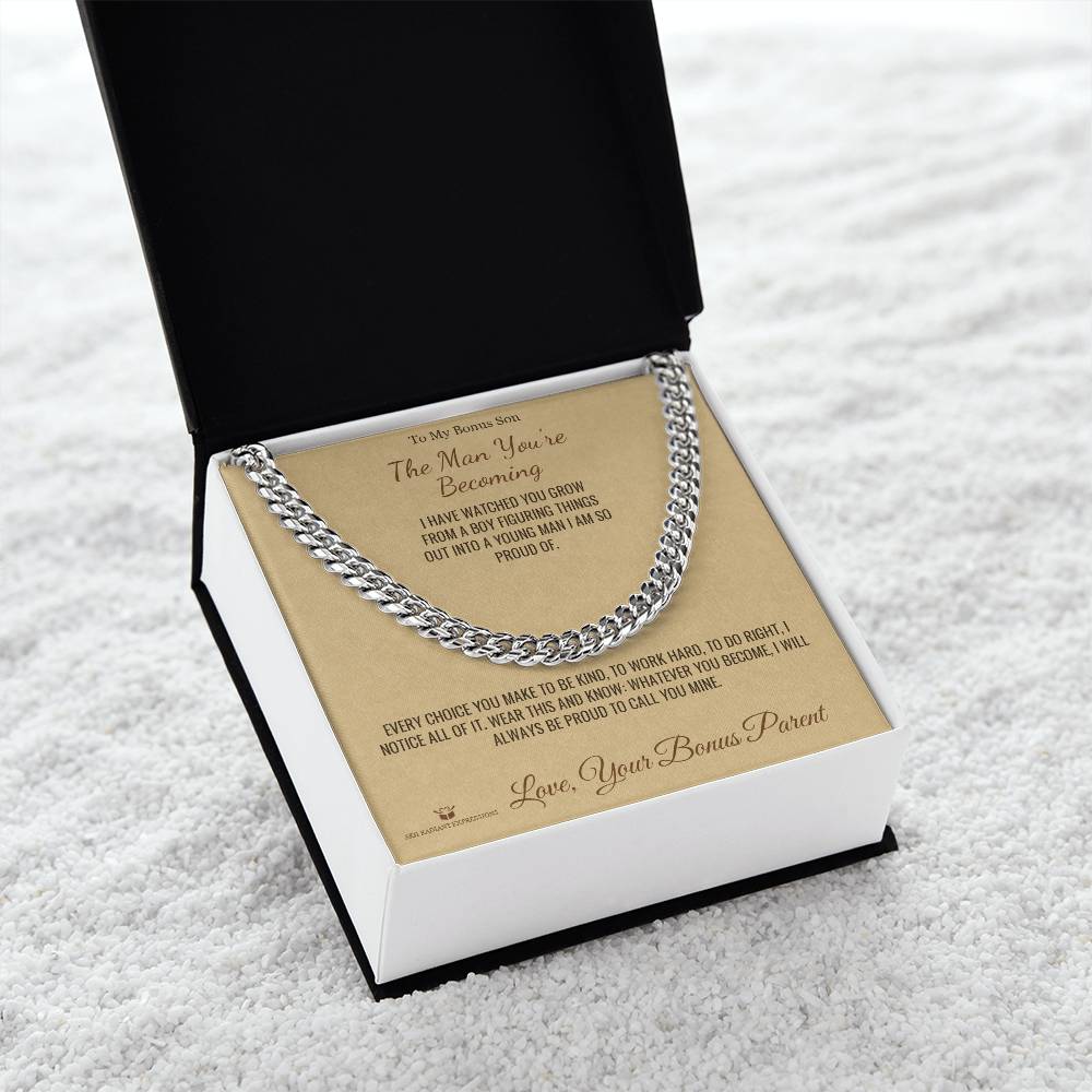 How to personalize a cuban link chain for brother