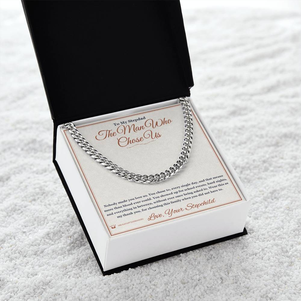 The Man Who Chose Us - Cuban Link Chain for Stepdad