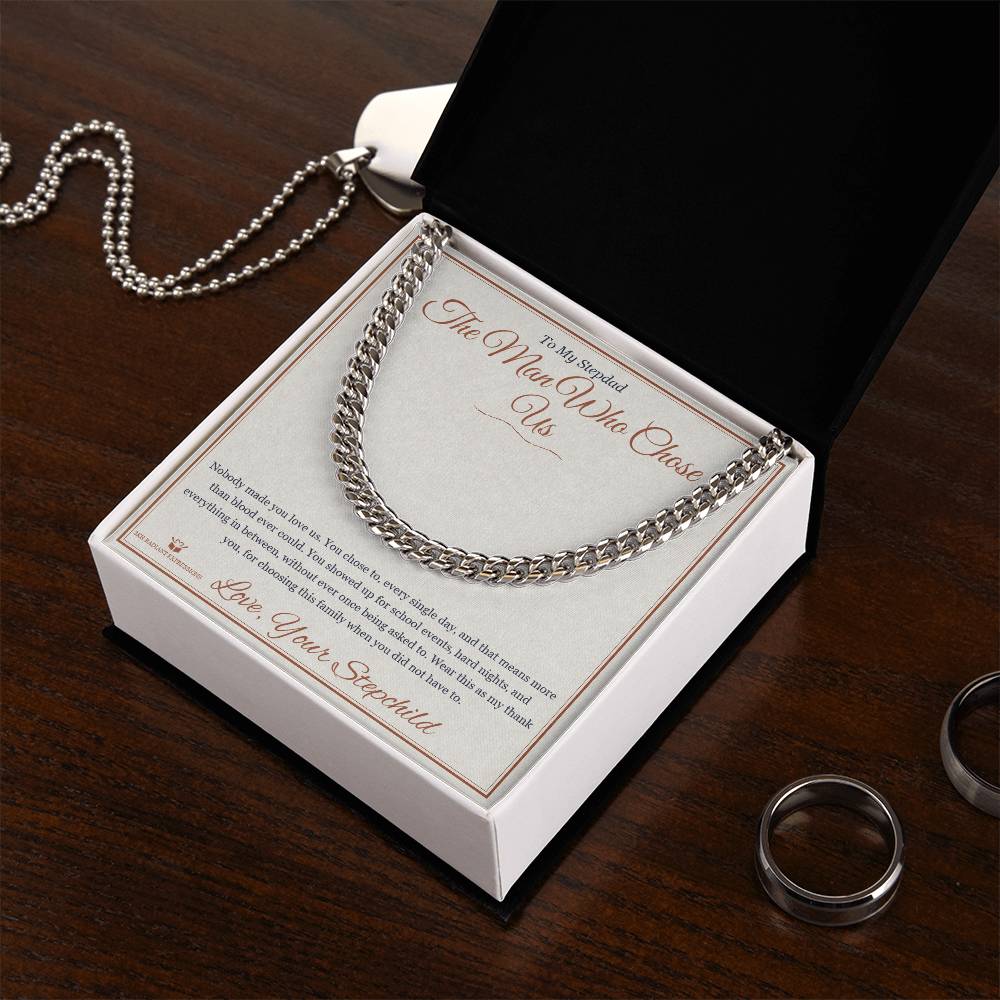 The Man Who Chose Us - Cuban Link Chain for Stepdad