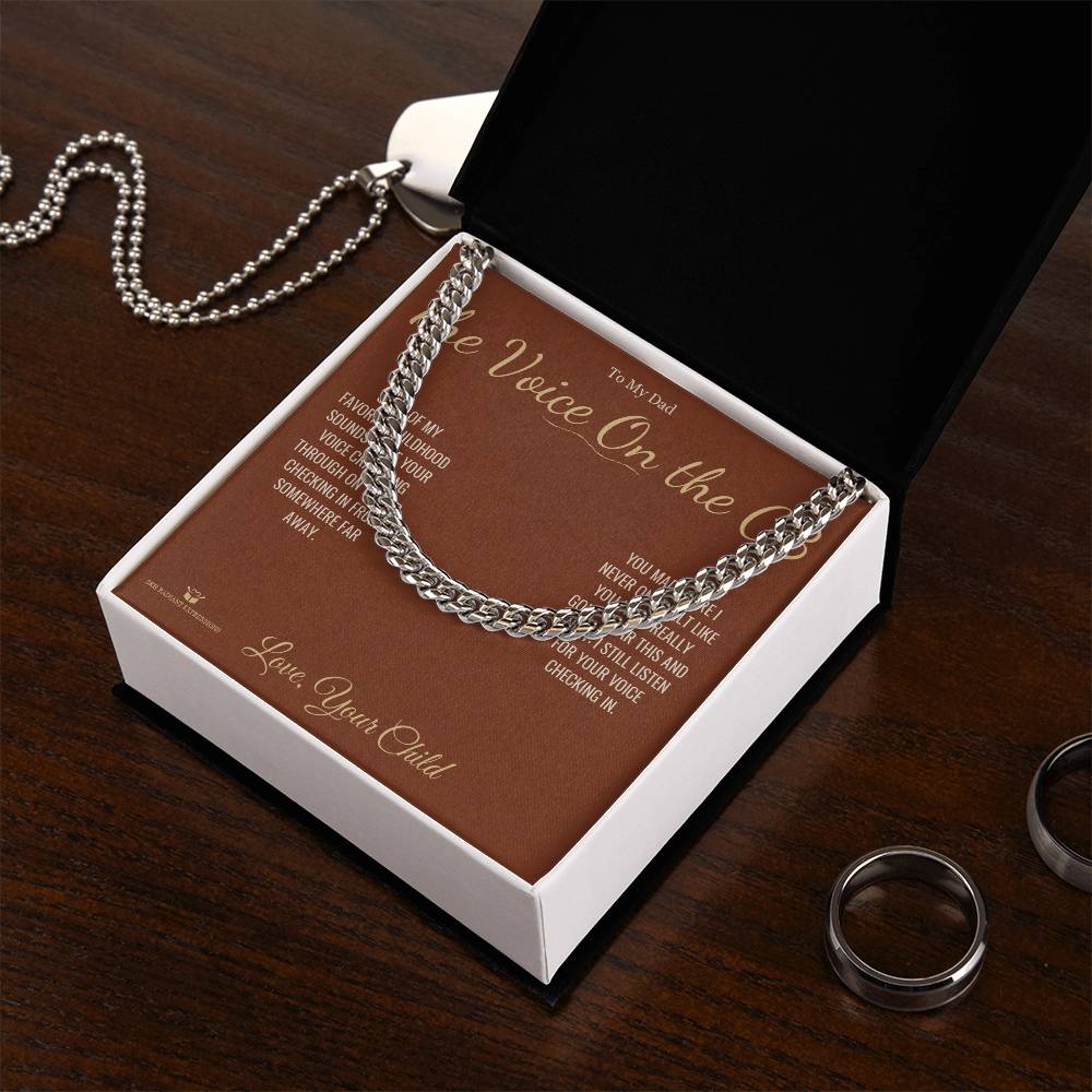 The Voice On the CB - Cuban Link Chain for Dad - personalized keepsake gift from SKH Radiant Expressions