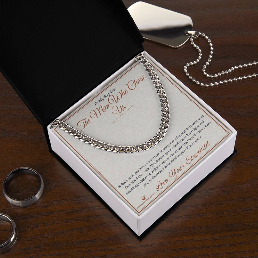 The Man Who Chose Us - Cuban Link Chain for Stepdad